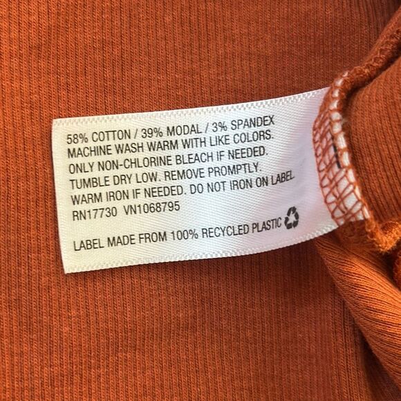 NWT A New Day Long Sleeve Top Large Womens Shirt Rust Fall Basic Solid Stretch - Picture 4 of 5